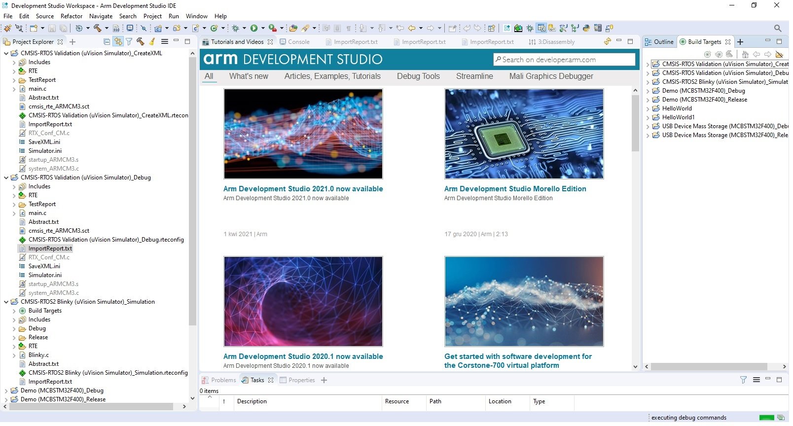 Jak rozpocząć pracę z Arm Development Studio 2021.0 opis podręcznika